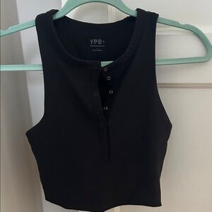 Abercrombie & Fitch Black Sleeveless Crop Top